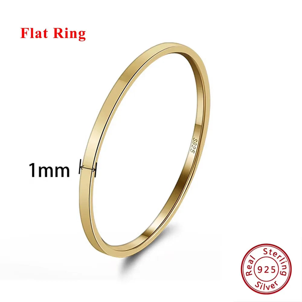 Effie Queen Fashion 925 Sterling Silver Ring Perfect Polished Simple Design Unisex Jewelry Propose Wedding Jewelry Gift APR33