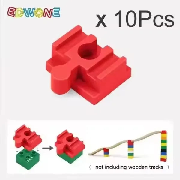 All Kinds Connectors Wooden Train Track Accessories Universal Plastic Building Blocks Adapters Fit for Brand Wooden Track Toys