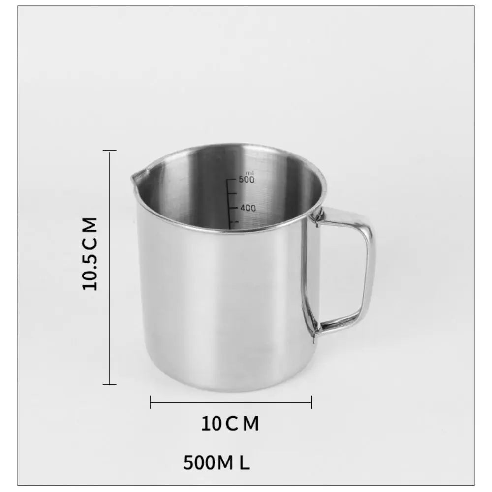 New Stainless Steel Laboratory Beaker Graduated Measuring Cups 500ml 1000ml 2000ml Espresso Mugs Baking Kitchen Tool