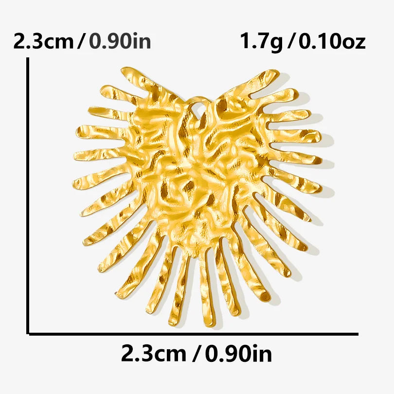 5Pcs/Lot Stainless Steel Sea Animal Starfish Cicada Shell Pendant Jewelry DIY Goth Sacred Heart Sunflower Heart подвеска Bulk