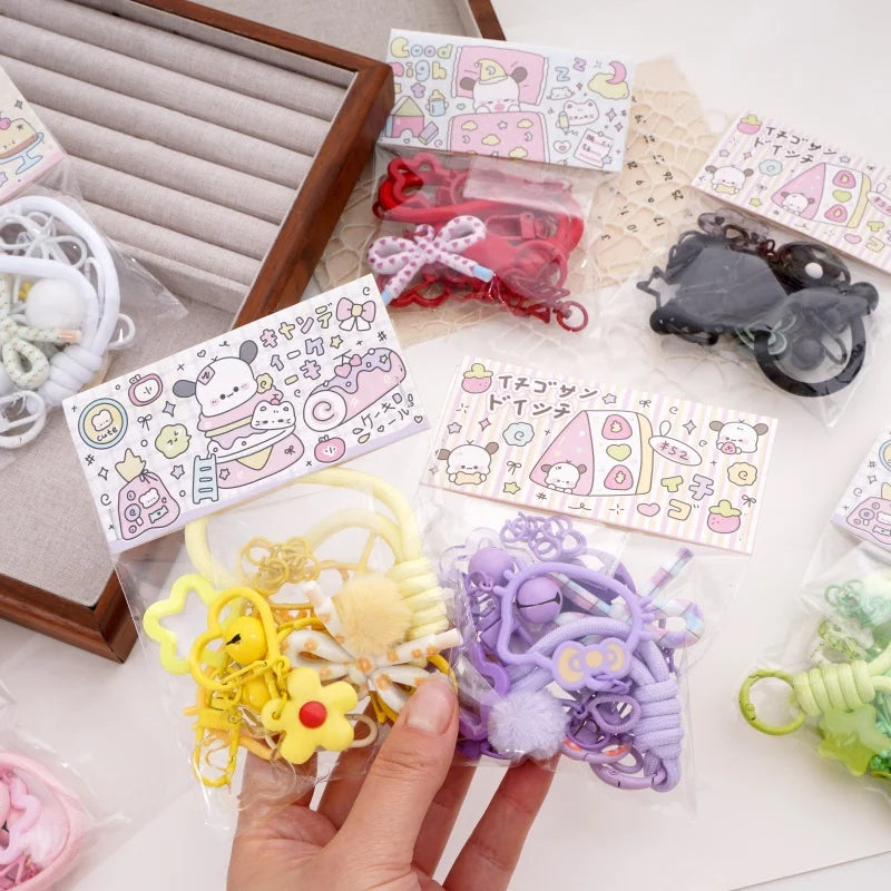 1Set 15pcs Plastic Perler Bead Charms Multicolor DIY Keychain Bag Pendant Accessories Craft Making Supplies With Jump Rings
