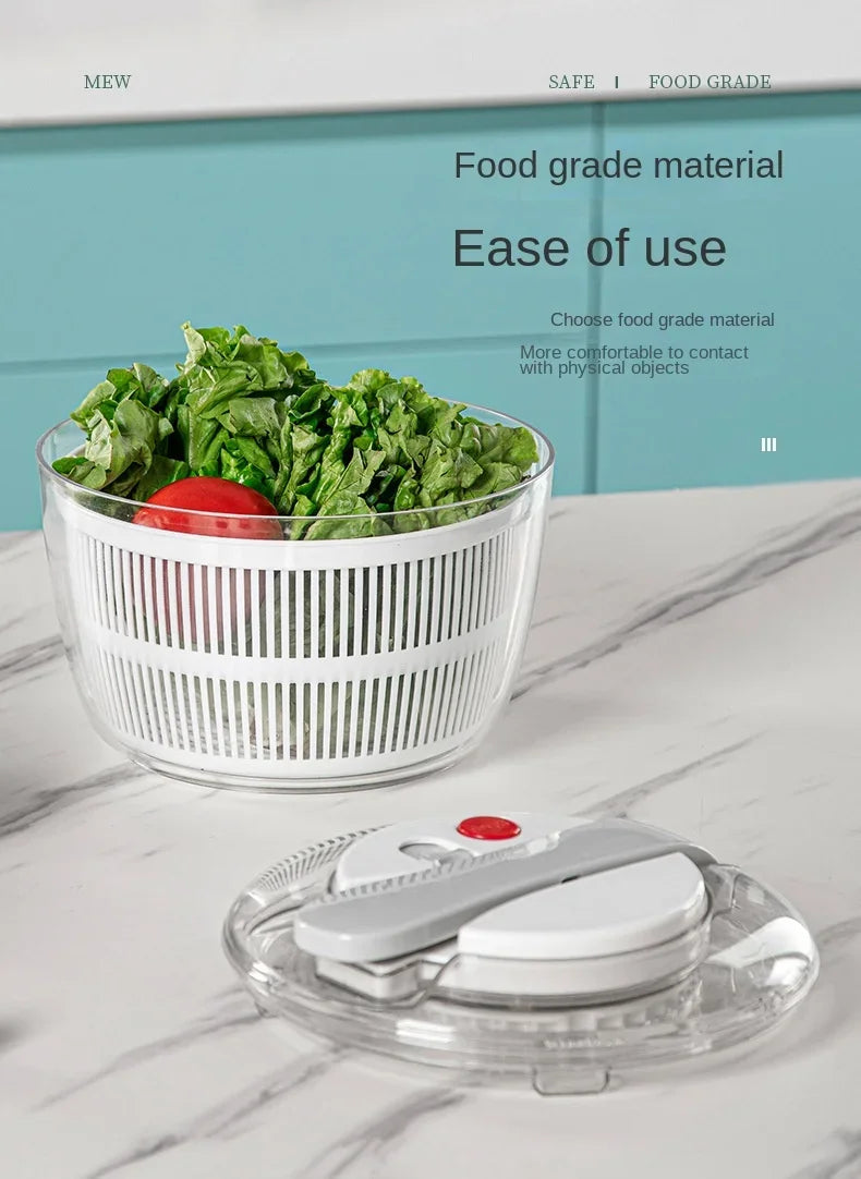 Vegetables Salad Spinner Lettuce Leaf Vegetable Dehydrator Multifunctional Vegetable Washer Salad Vegetable Dryer Mixer
