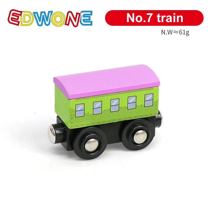 1pcs Magnetic Train Toys Wooden Train Locomotive Car Truck Railway Accessories Fit for Wooden Tracks Toys Gifts