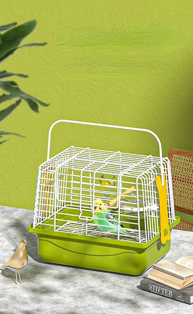 Bird Transport Cage Portable Double Shoulder Bird Carrier Bag Parrot Standing Stick for Outgoing Travel Lovebirds Bird Supplies