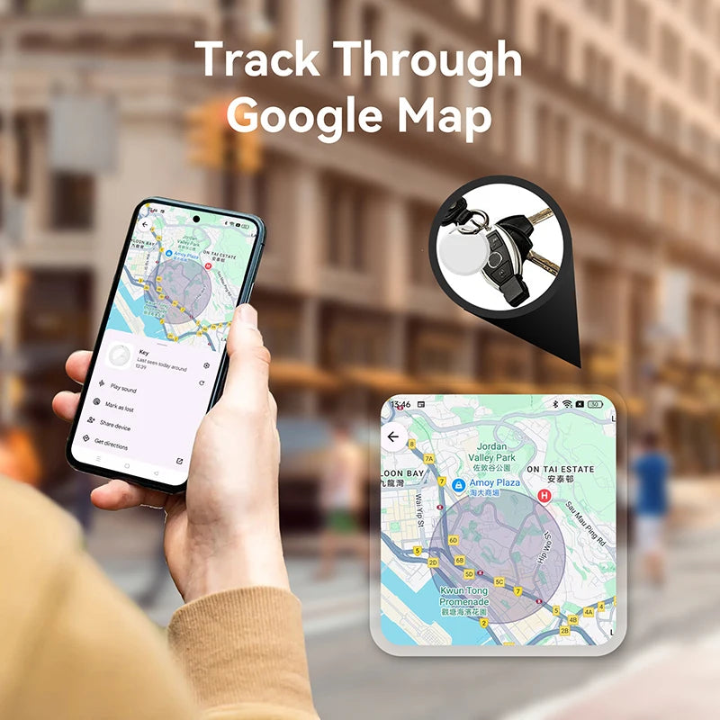 Bluetooth GPS Tracker Airtag For Android Phones Work With Google Find My App Key Finder Pet Smart Tag For Xiaomi Samsung