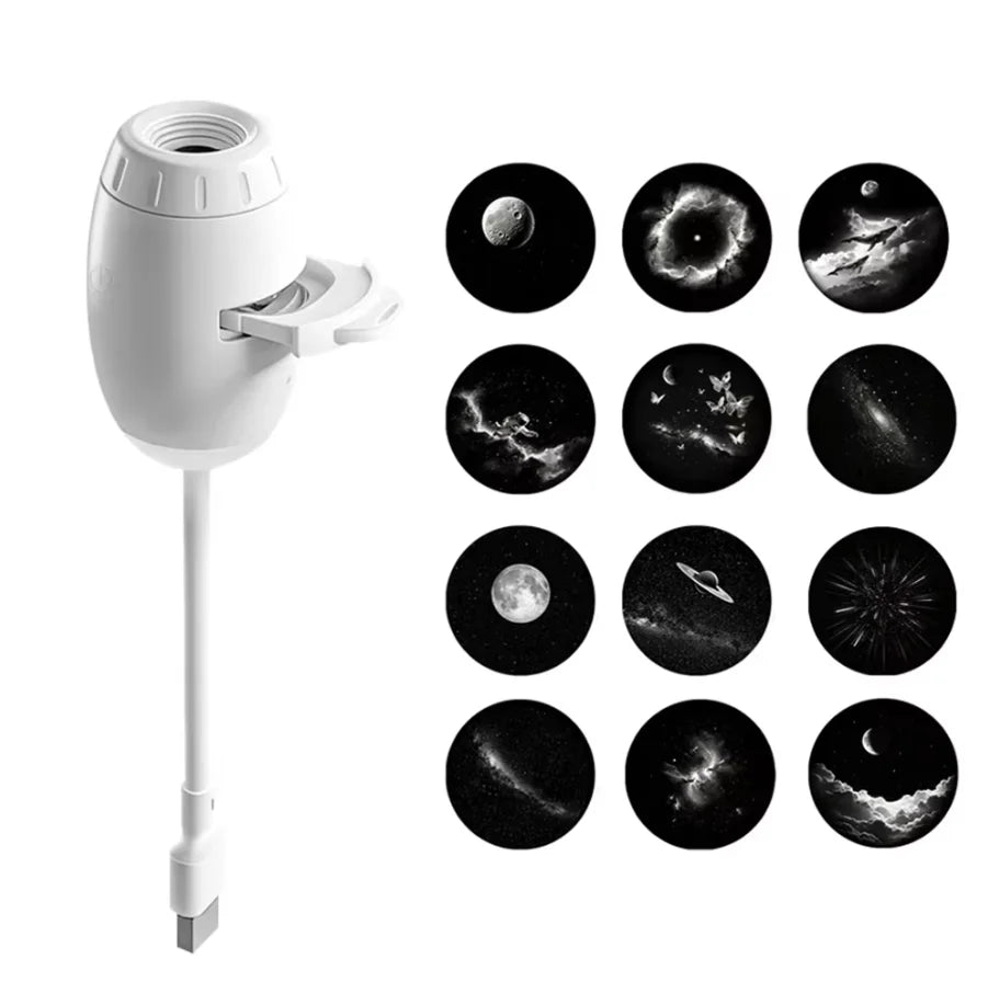 2-in-1 USB Ambient Light For Large Range Projection Atmosphere Multiple Scenes Adjustable Focus Distance Night Lighting Function