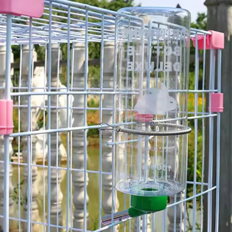 Rabbit Water Bottle Dispenser Large Capacity Guinea Pig Drinking Feeder Bowls Cage Hanging Fountain Hamster Chinchilla Supply