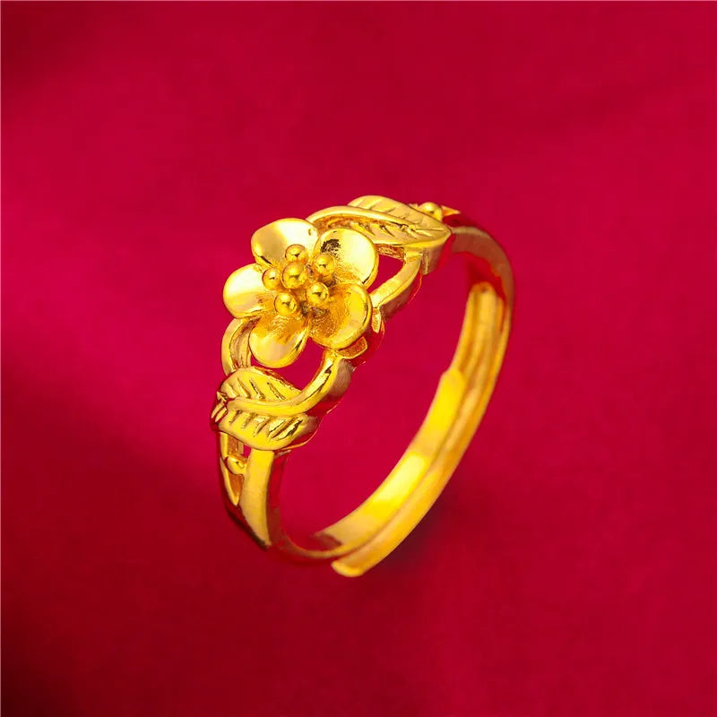 ANIID Dubai Gold Color Ring For Women Resizable Brazilian Wedding Bride Arabic Ethiopian Finger Ring Nigerian Jewellery Moroccan