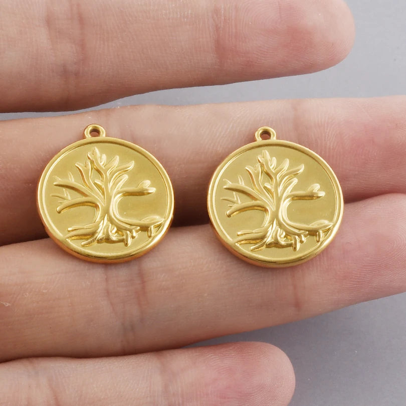 5pcs Stainless Steel Bee Spider Cicada Butterfly Dragonfly Flower Tree Grass Pendants Insects Charms Jewelry Making Accessories