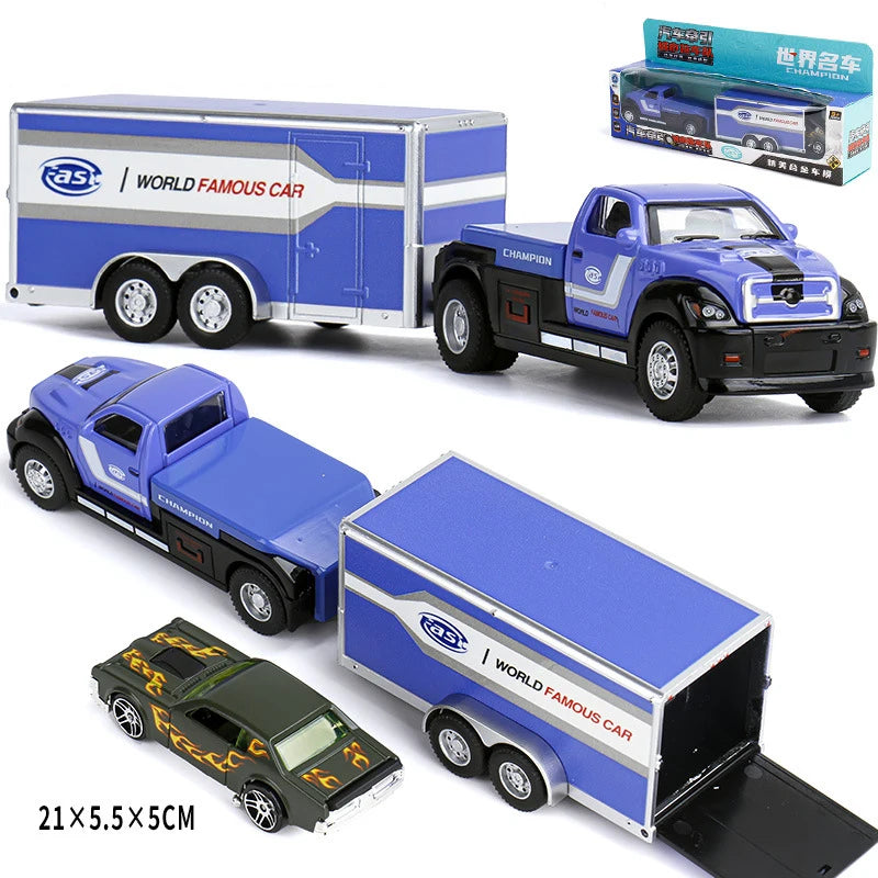 1:64 Scania Container Truck American Container Truck Alloy Diecast Model Car Home Decoration Ornaments Collections Hobby Holiday