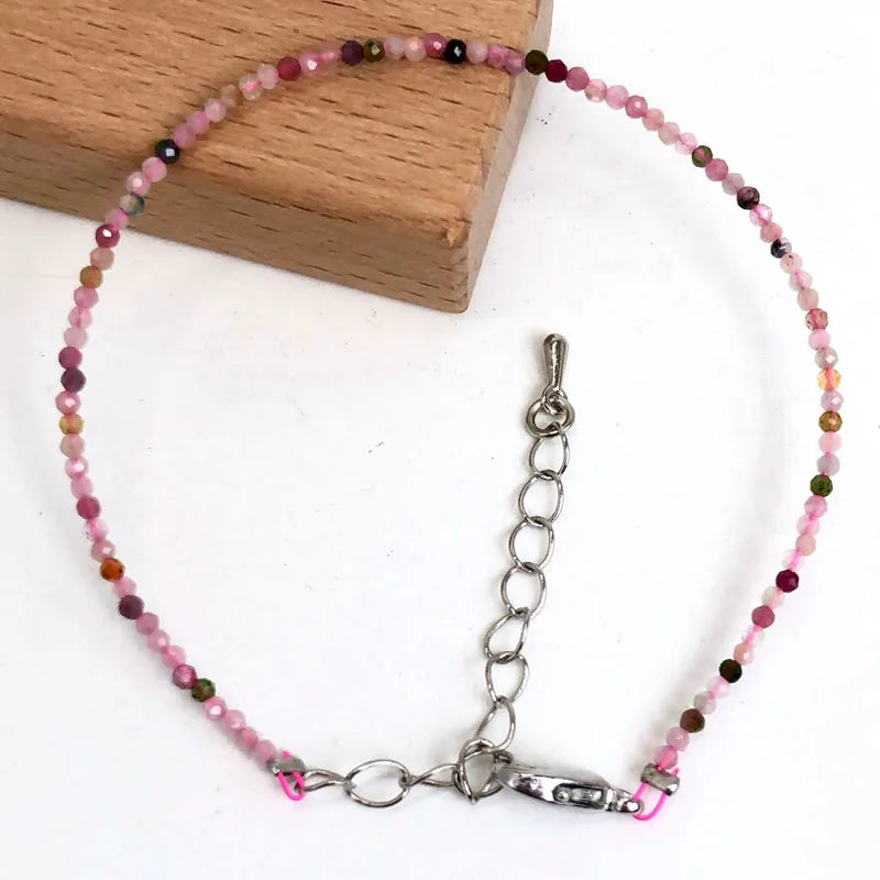 Mini 2-3mm Stone Beaded Faceted Natural Agat Quartzs Necklaces bracelet Female Fashion Party Choker for Women Girls Jewelry Gift