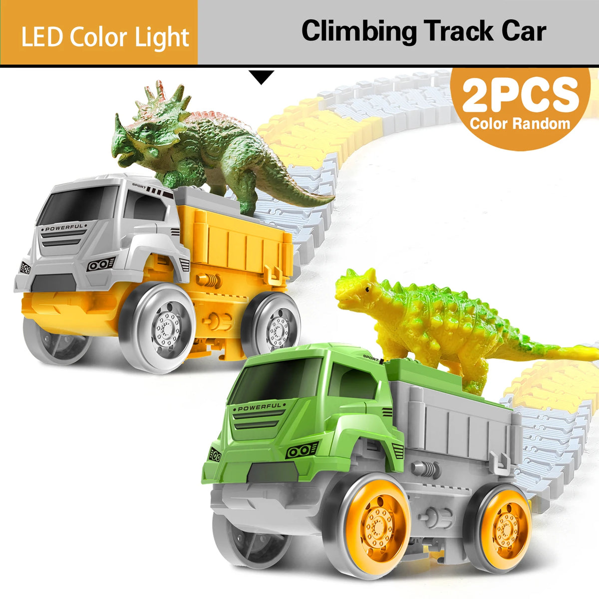 Magical Climbing Race Track Car Toy Vehicle LED Light Electronics Car Tracks Toy Parts Car for Children Boys Gilrs Birthday Gift