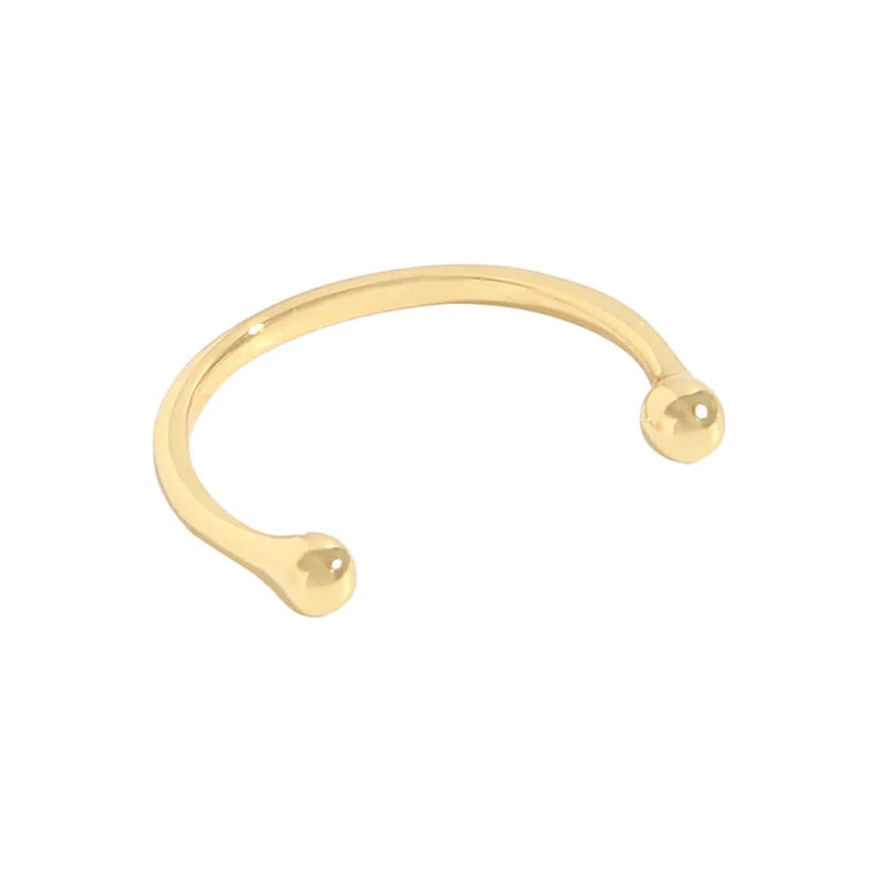 F.I.N.S Minimalist S925 Sterling Silver Geometric Small Bead Open Line Ring Stacking Knuckle Adjustable Finger Rings Fine Jewels