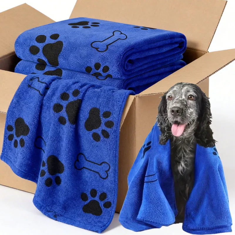 Quick-Drying Microfiber Dog Towel Absorbent Pet Bath Product Fiber Quick-drying Bath Towel Car Wiping Cloth Pet Supplies