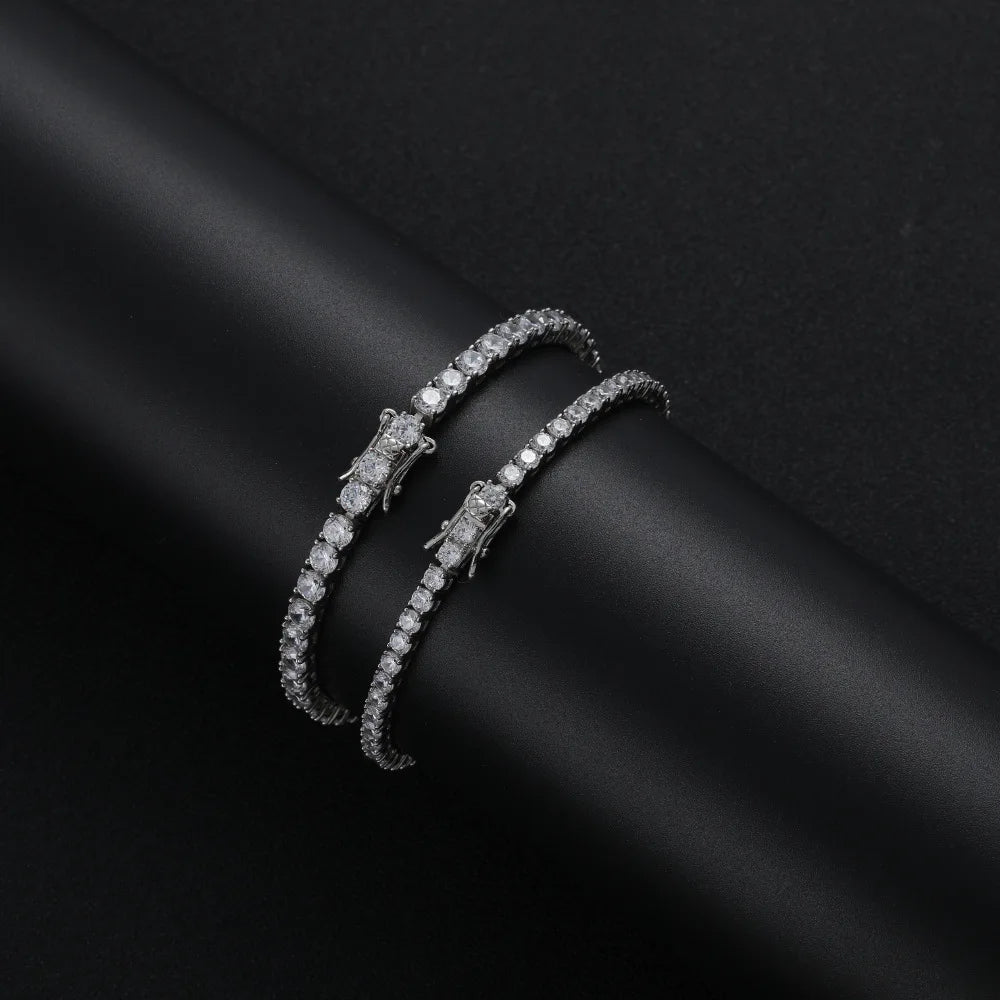 D VVS1 Moissanite Tennis Necklace For Women Top Quality 100% 925 Sterling Silver Sparkling Party Fine Jewelry
