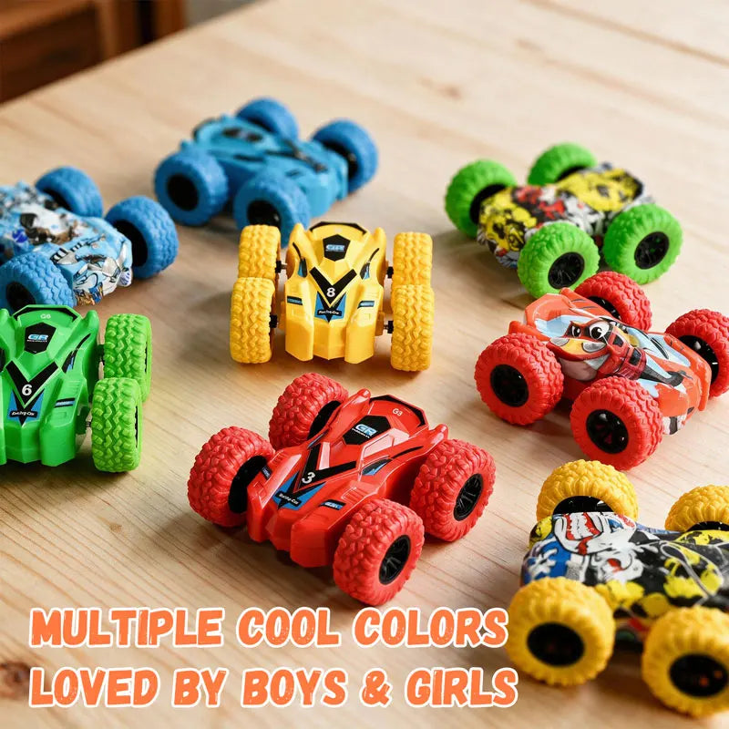 180° Flip Inertia Stunt Car Double‑Sided Drive Off‑Road Vehicle Friction Powered Collision Tumbling Toy Car Kid Interactive Play