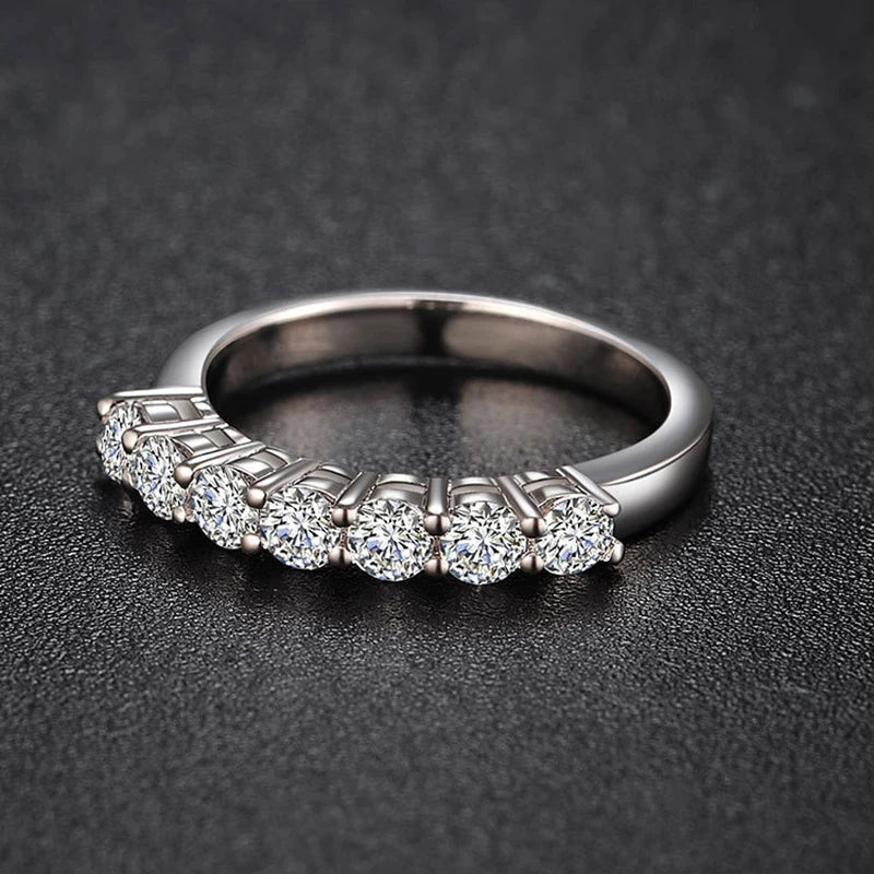 Pass Diamond Test Moissanite Ring And Zircon Unisex Rings 100% Real S925 Silver Ring For Men and Women Luxury Brilliant D VVS1