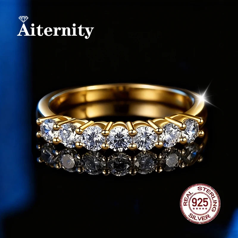 Pass Diamond Test Moissanite Ring And Zircon Unisex Rings 100% Real S925 Silver Ring For Men and Women Luxury Brilliant D VVS1