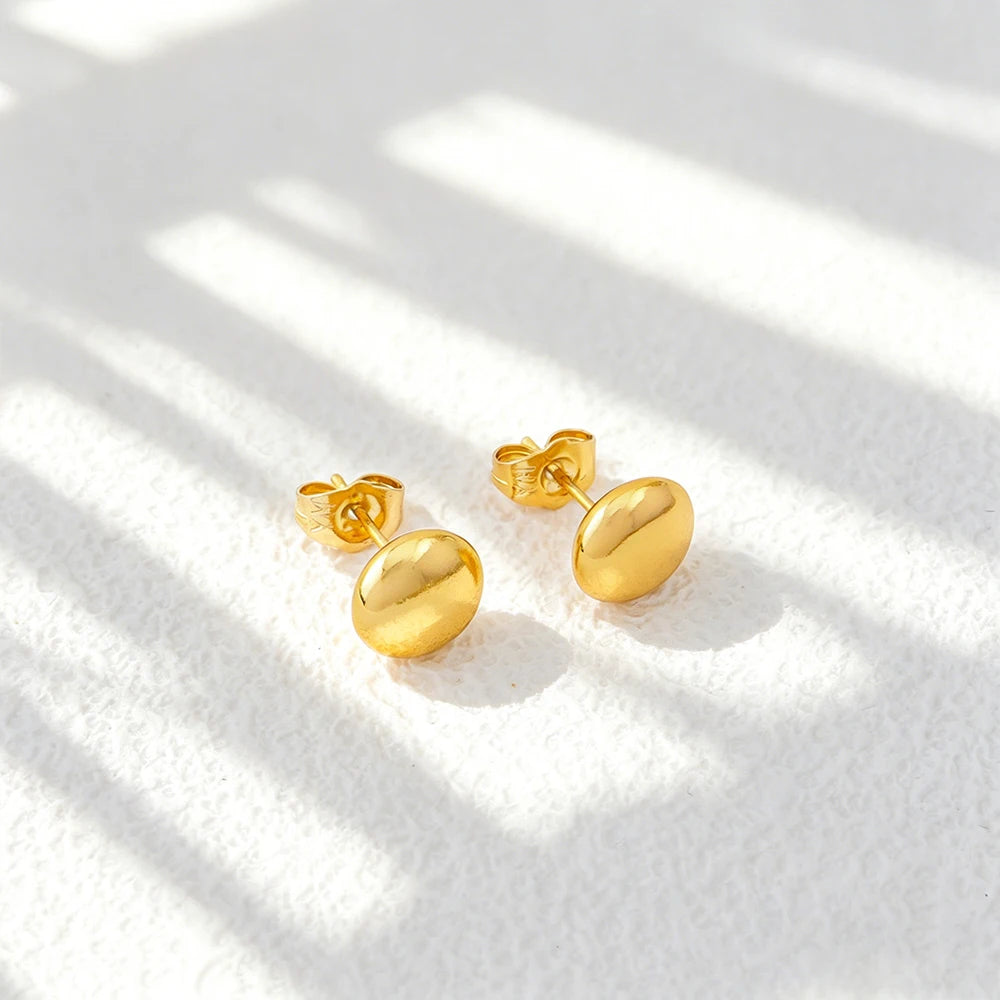 Italian  Gold Color Jewelry Set for Women Small Design Earrings and Necklace 2Pcs Set for Party Daily Wear Girls Gifts Jewelry