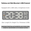 Mirror Brushed Finish Wall Clock Premium Feel Silent Wall Clock Table Alarm Clock Temp Display Bedroom Office Living Room Decor