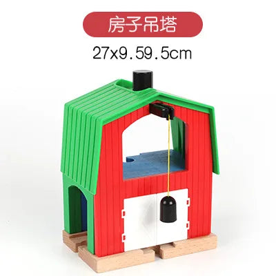 Wooden Train Track Accessories Wood Railway Track Train Station Bridge Tunnel Compatible All Brands Wooden Track Toys