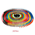 120/240Pcs Children Color Sort Rainbow Wooden Domino Building Blocks Kits Early Bright Dominoes Games Educational Toys Gifts