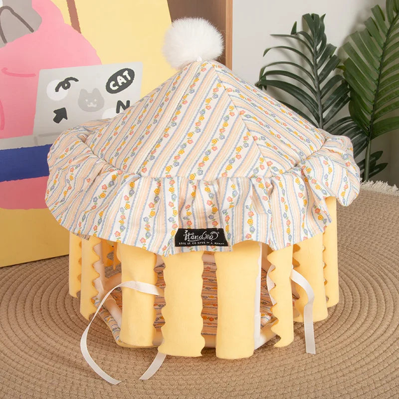 Tent Hamster Cage Guinea Pigs Rabbit Nest Hamster Cage House Cozy Small Pet Nest Tent Soft Cotton Pet House Sleeping Tent