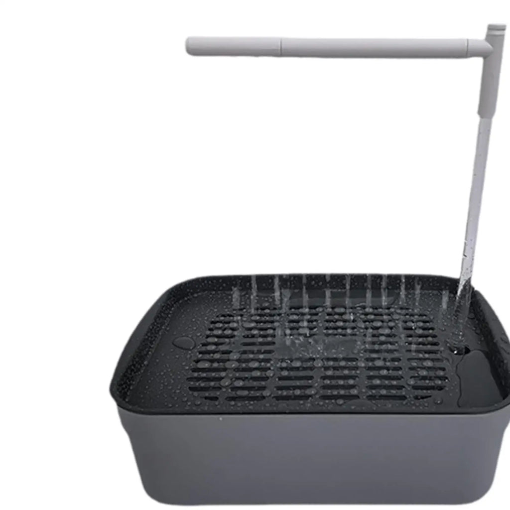 Automatic Bird Bath Tub with Running Water for African Grey Ferret Cockatiel