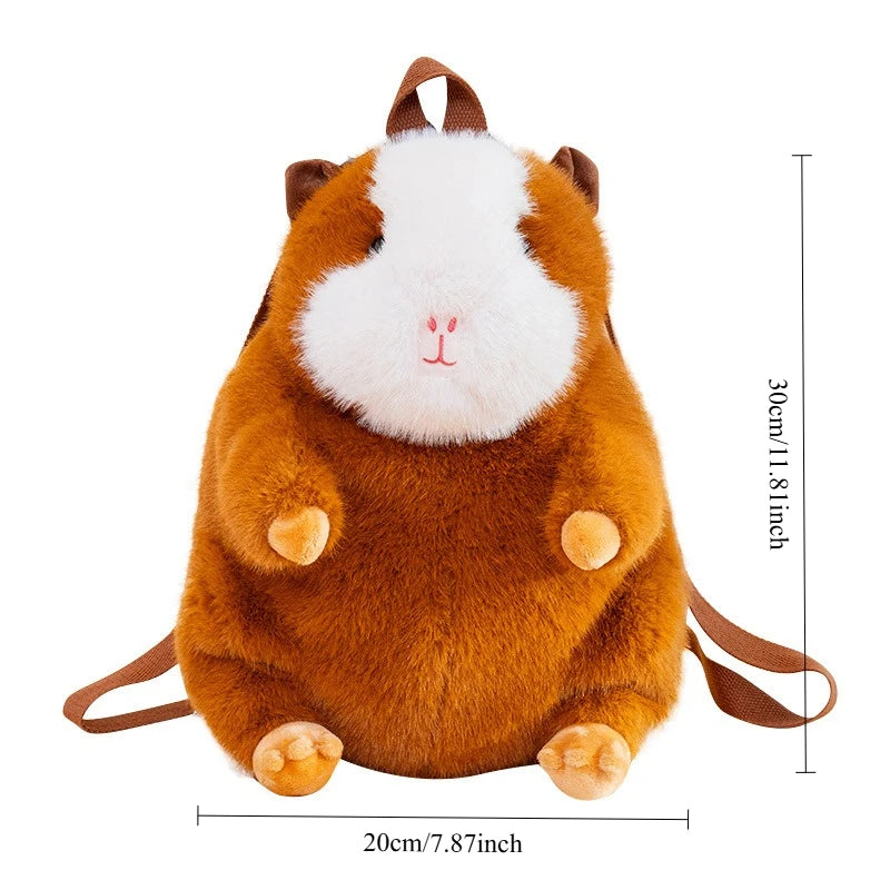 Cute Cartoon Guinea Pig Plush Backpacks Soft Stufted Dolls Kawaii Piggy Plushies Bag Student's Backpack Women's Handbag