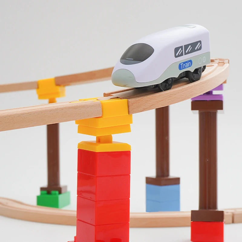 All Kinds Connectors Wooden Train Track Accessories Universal Plastic Building Blocks Adapters Fit for Brand Wooden Track Toys