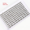 100Pcs/lot Fashion Smooth Stainless Steel Rings For Women Men Width 2-8mm Simple Lovers Jewelry Party