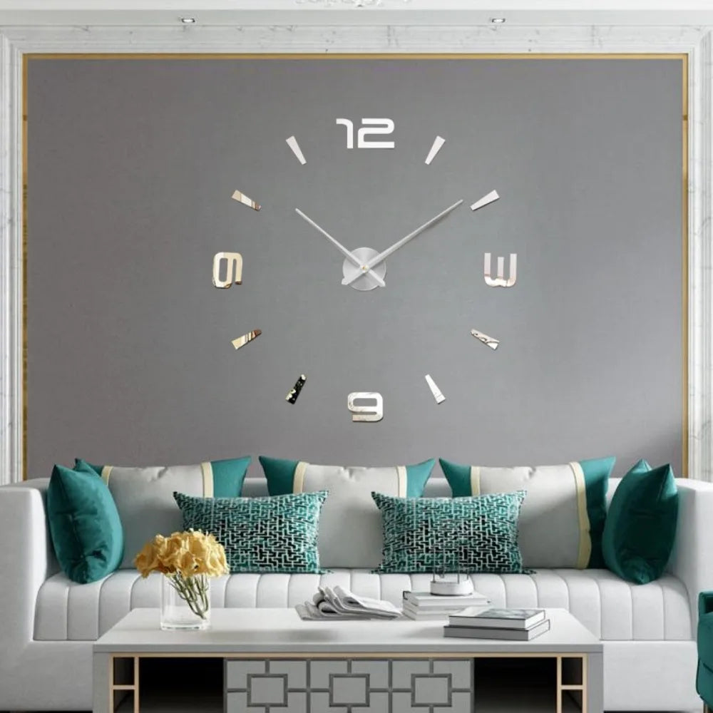 Large 3D Wall Clock Luminous Classic Wall Clocks DIY Digital Clock Wall Watches Stickers Silent Clock for Home Living Room Table
