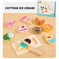 1pc Wooden Kitchen Pretend Play Food Cutting Toy with Storage Bag Suitable for Children 18 Months and Up