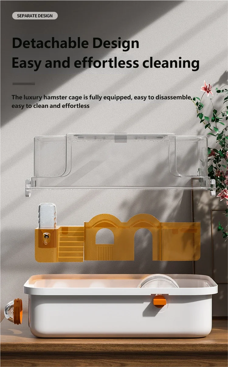 Guinea Pig Travel Hamster Carrier Cage for Gerbil Sugar Glider Dwarf Hamster Outdoor Pet Cage Carrier Case Double Layer Luxury