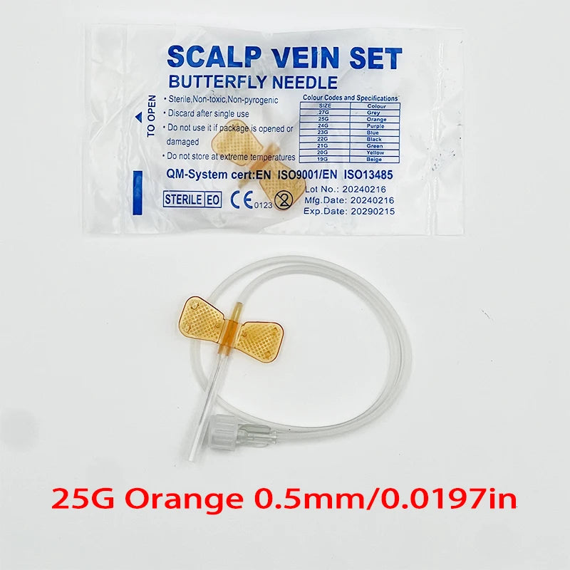50 PCS Disposable Screw-type Butterfly Infusion Needle Double-wing Infusion Needle for Pet Care Room Suitable for Cats and Dogs