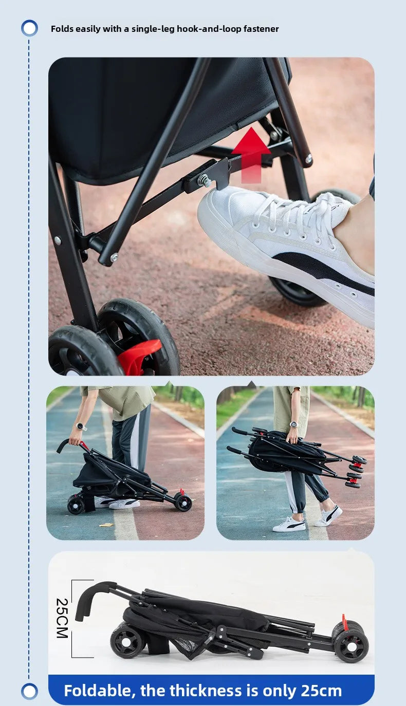 Cool Mesh Pet Stroller for Small Dogs and Cats Lightweight Suitable for All Road with Removable Liner Safety Tether Easyto Store
