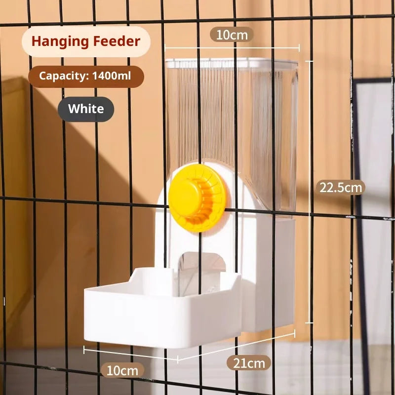 Automatic Hanging Cat Cage Water Dispenser & Feeder Large Capacity Leak-Proof Design Pet Watering System Pet Supplies