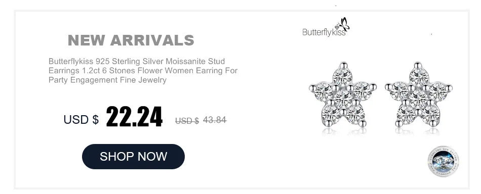 Butterflykiss 6.5mm 1.0 Carat D Moissanite Necklaces Rose Gold Plated Pendant Original Real S925 Silver Chain Jewelry For Women