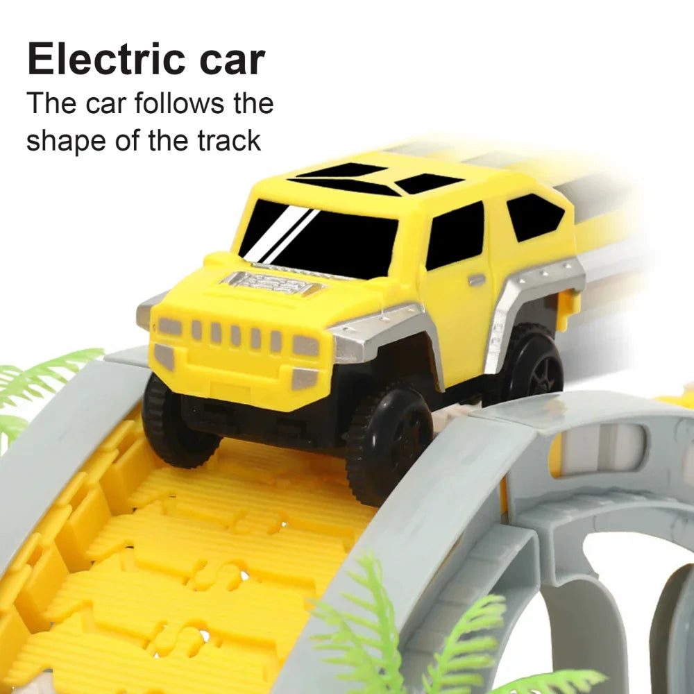 DIY Rail Track Sets Car Race Magic Brain Game Flexible Curved Creates Vehicles Toys Play Game Train Railroad for Child's Gifts