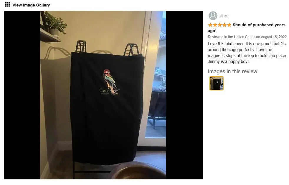 Black Bird Cage Shading Cover, Large Universal, Blackout, Breathable Parrot Cage, Good Night Covers