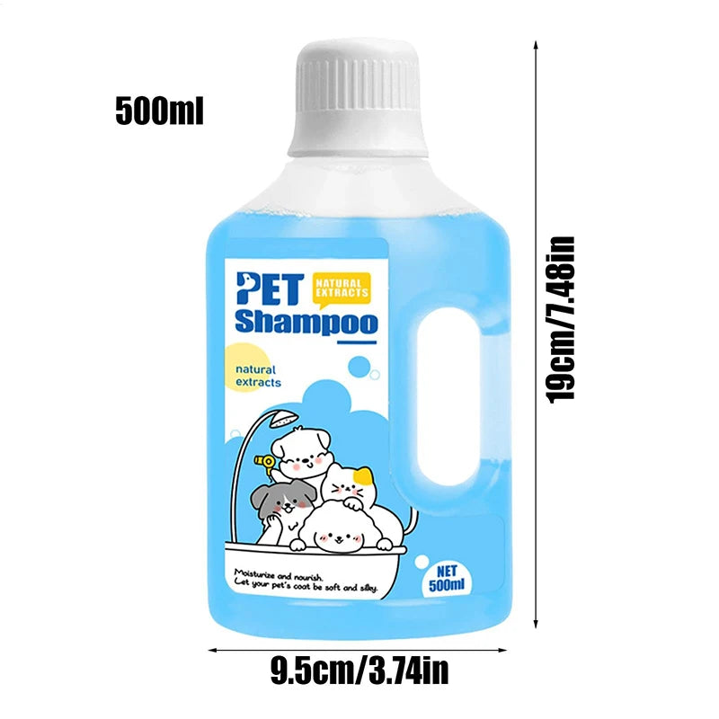 500ml Pet Shower Gel Gentle Cleaning Deodorizing Anti-itching Long-Lastin Fragrance Bath Shampoo for Puppy Cat Pet Care Supplies