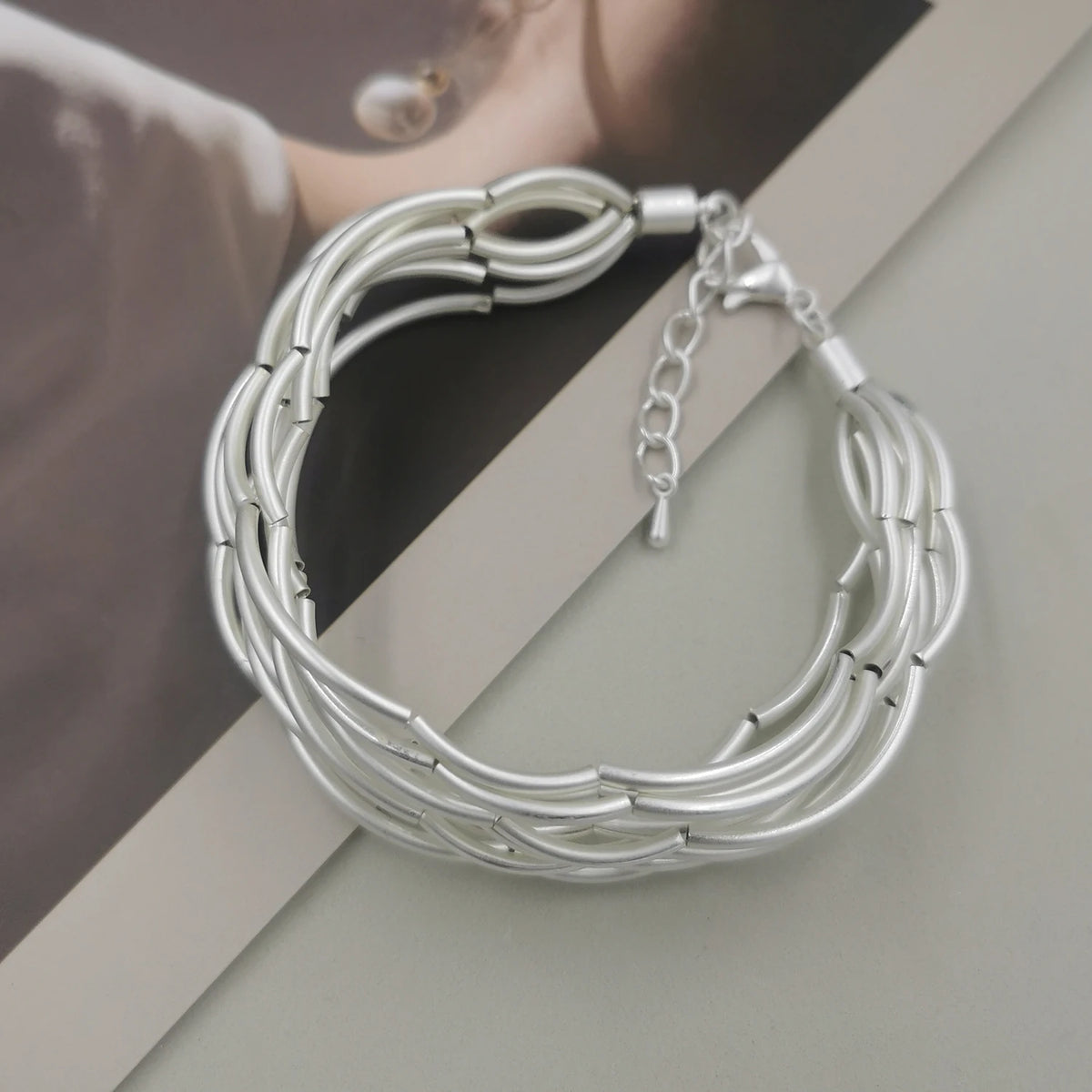 STRATHSPEY Fashion New Long Irregular Copper Tube Necklace For Women Statement Chunky Multi Lay Jewelry