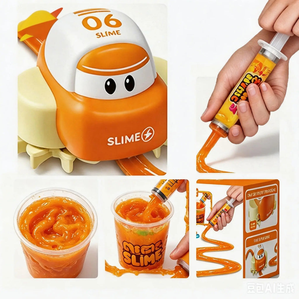 DIY Slime Track Car Set, Draw Your Own Track with Non-Toxic Paste, Electric Toy, Creative Stress Relief Gift