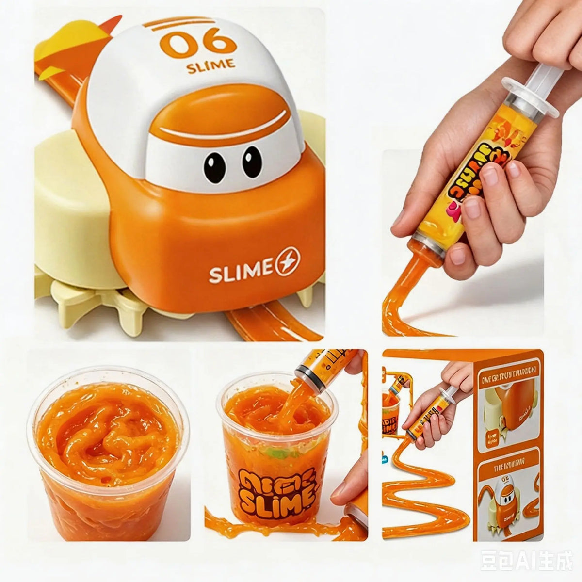 DIY Slime Track Car Set, Draw Your Own Track with Non-Toxic Paste, Electric Toy, Creative Stress Relief Gift