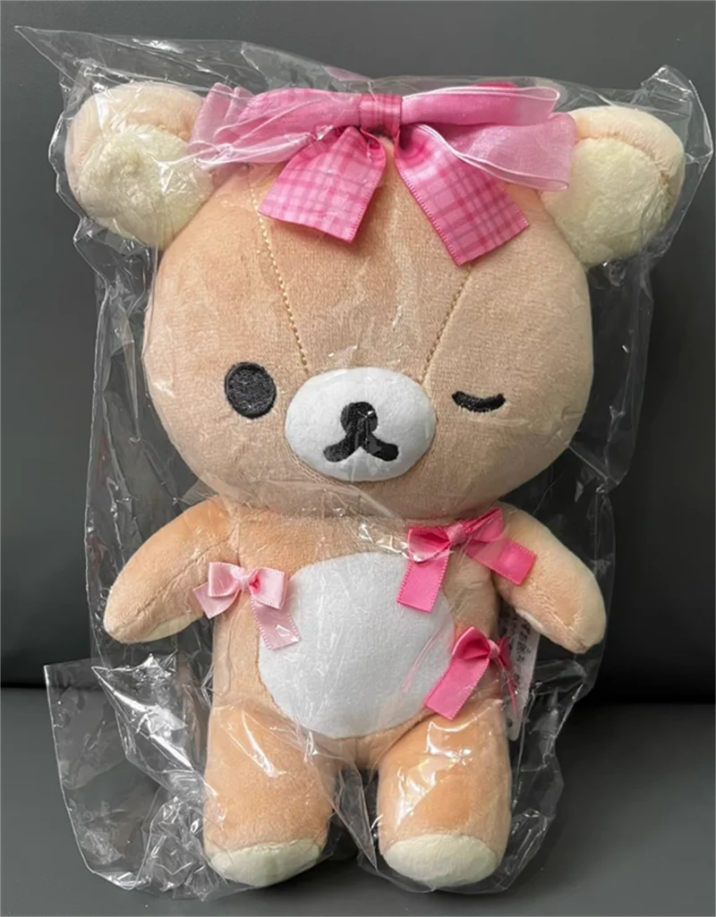 Rilakkuma Plush Toy Soft Doll Makeup Rilakkuma Ribbon Bow Korilakkuma Chairoikoguma Bear Kiiroitori Chick Stuffed Animals