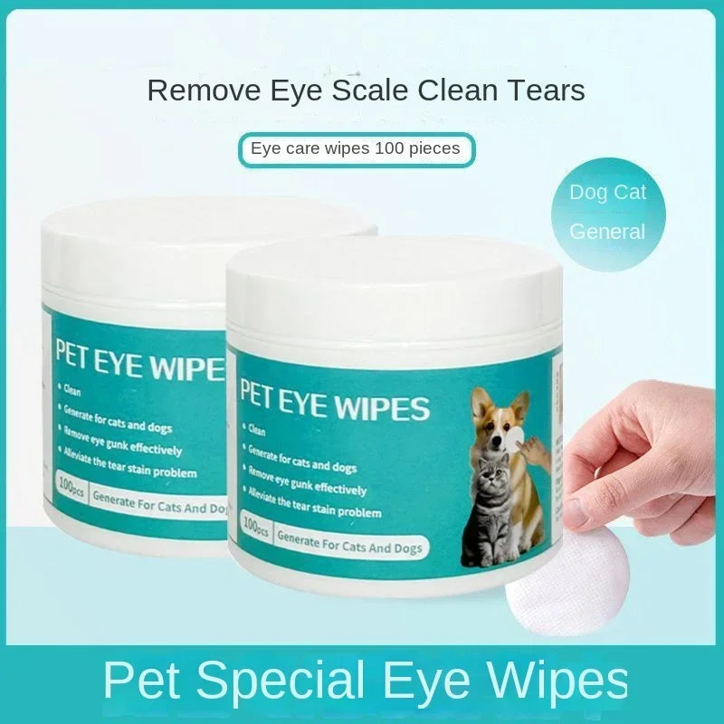 Eye Wipes Tartar Removal Pet Grooming Wet Tissue Clean Care Cats Dogs Pet Cleaning Supplies Eliminator