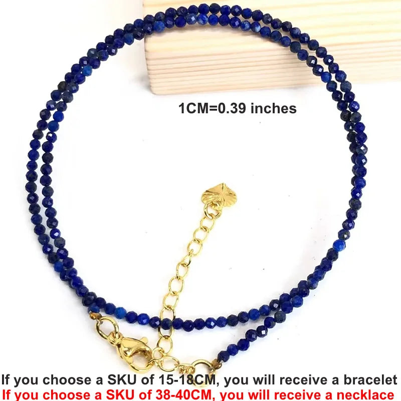 Natural Gemstones 2mm Cutting Angle beads Necklace Tourmaline quartz garnet zircon Bracelet Choker Men Female Jewelry Party Gift