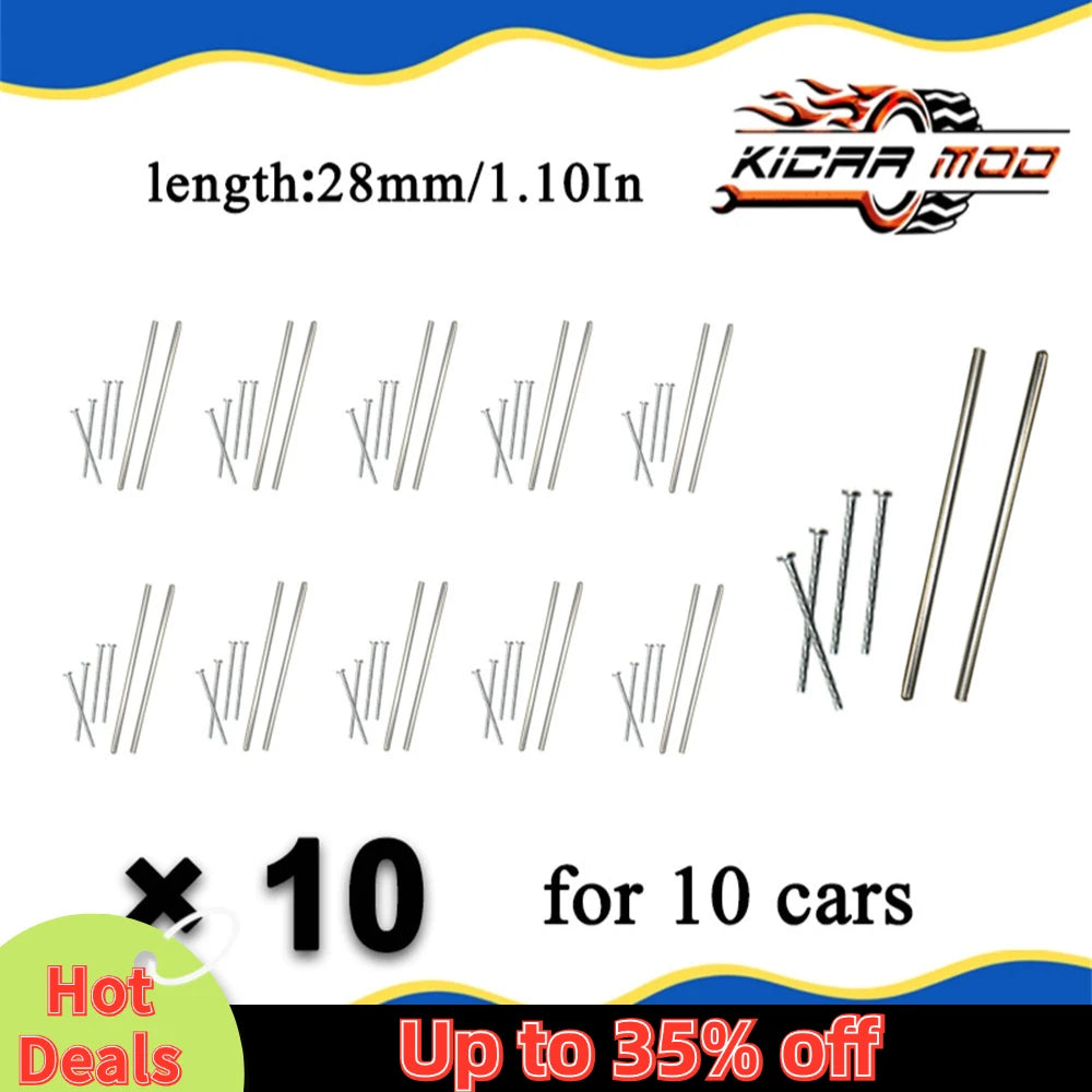 1/64 Model Car Wheels Axle For Replacement Parts for Matchbox Tomica Diecast Model Toys (10 Sets)