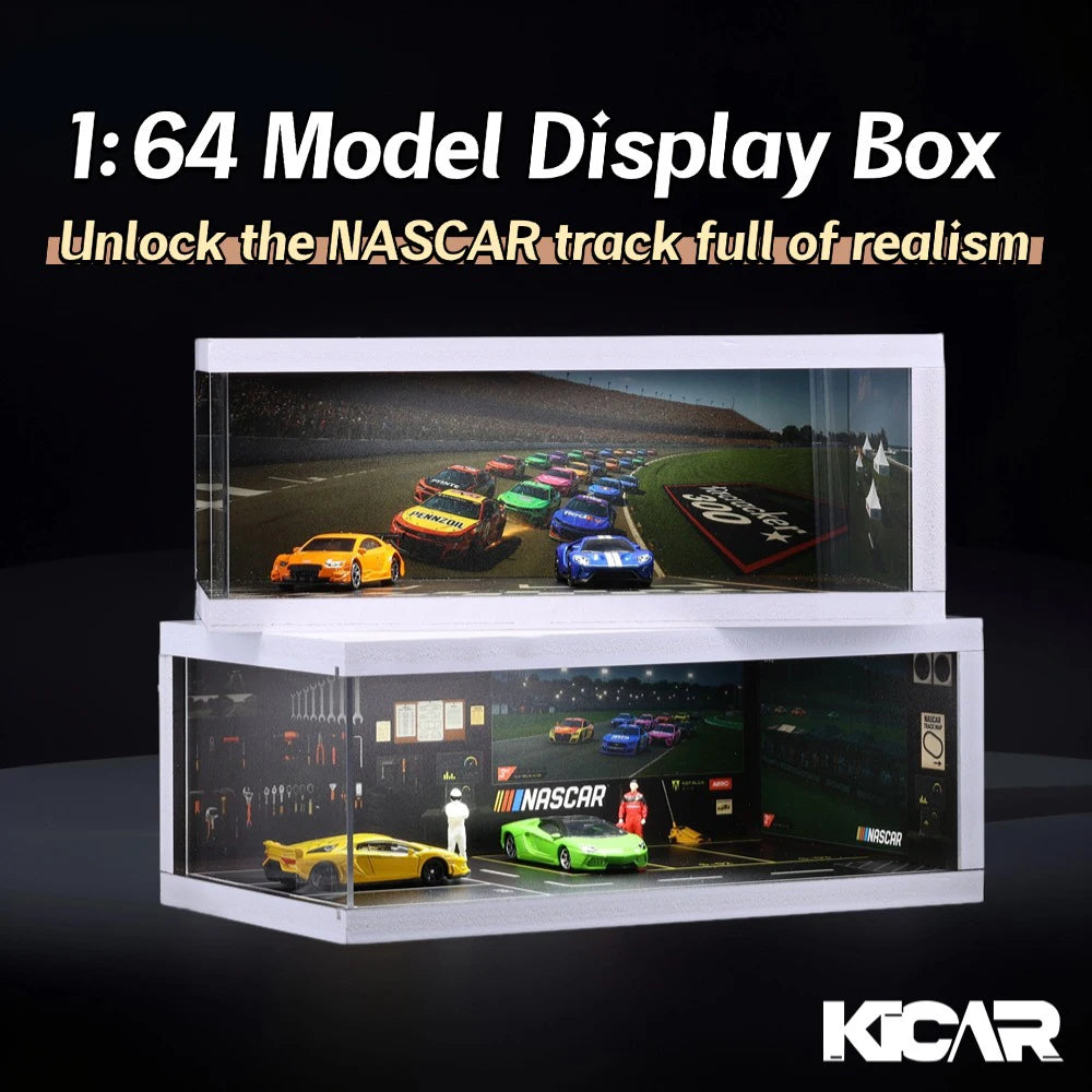 1/64 Model Parking Space  Car Parking Space with lights Simulated decoration scene (figures and cars not included)