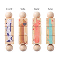 Baby Wooden Rattle Montessori Toy Hand-on Develop Ability Toy Newborn Soothing Toy 0 12 Months Rotating Puzzle Educational Toy